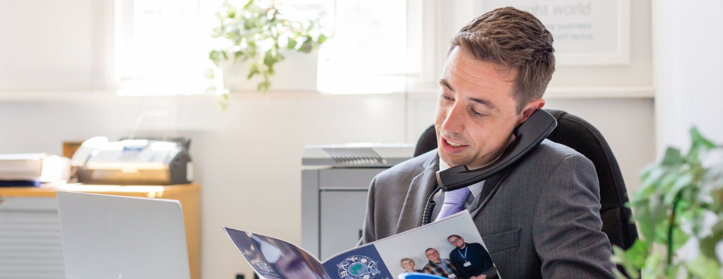 Robbie Piper at Bright World desk